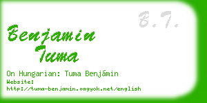 benjamin tuma business card