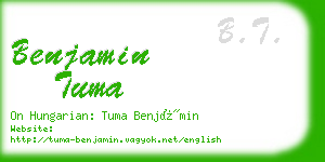 benjamin tuma business card